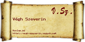 Végh Szeverin névjegykártya
